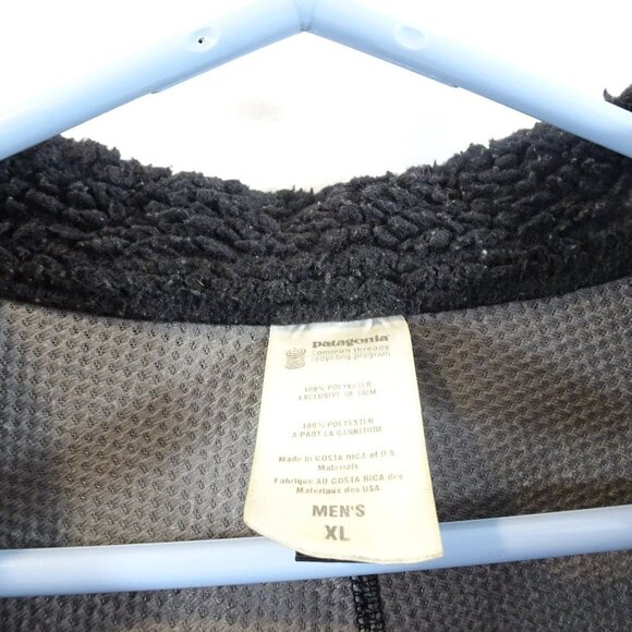 PATAGONIA Men's XL RETRO X SHERPA DEEP PILE FLEECE ZIP JACKET GRAY POCKETS - Picture 2 of 4